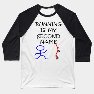 Stick Figure Running Baseball T-Shirt